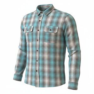 Hurley Men’s Cotton Plaid Flannel Long Sleeve Shirt 16" Neck Size Small